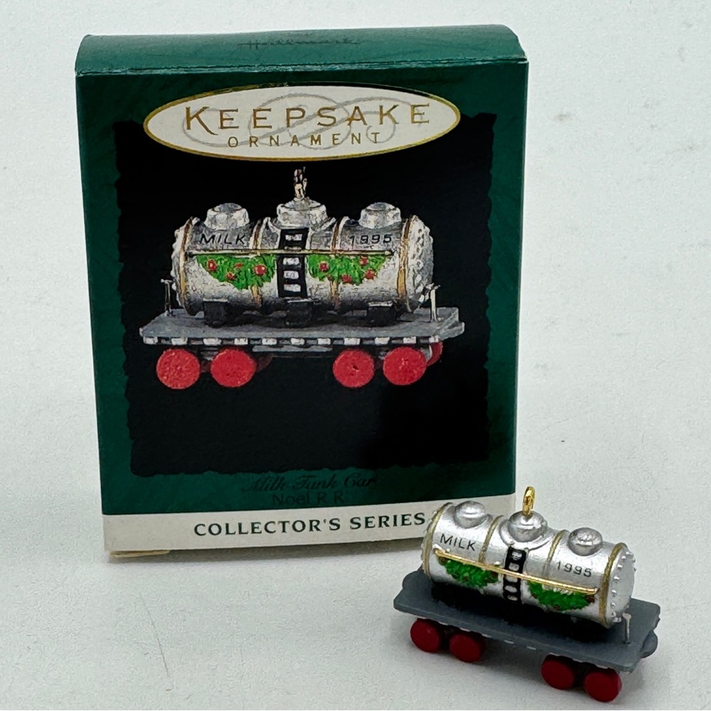 Hallmark 1995 Miniature NOEL R.R. Series Milk Tank Car Ornament